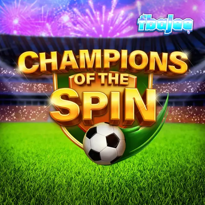 Champions of the Spin স্লট গেমের ইন্টারফেস এবং ফুটবল থিম